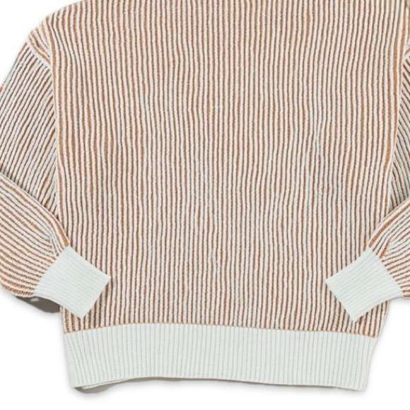 NWT [Altar'd State] Striped Oversized Ribbed Knit Pink Sweater Womens XXS XS S M - Picture 11 of 16